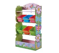Meuble de Rangement à Jouets avec bacs Bois Fantaisie Jardin Magique TD-12710A