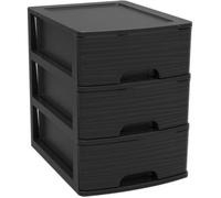 Meuble de rangement à roulettes 3 tiroirs Stone A5 - 2,5 L - Noir