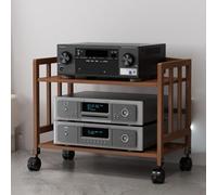 Meuble de rangement AV à 4 niveaux - Étagère d'angle pour composants vidéo, récepteur audio et tourne-disque - Support électronique élégant pour salon, salle de jeux et studio de musique