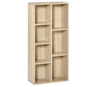 Meuble de rangement Bibliothèque HOMCOM étagère 7 cubes pour intérieur, salon, chambre - 50l x 24P x 106H cm, bois naturel