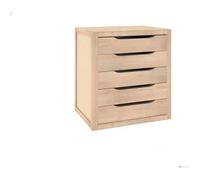 Meuble de rangement - Bloc - 5 tiroirs - Bois - Beige - 45.8x39x30cm