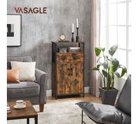 Buffet de cuisine avec Tiroir, Étagère, Cadre en Acier, Style Industriel - VASAGLE - Marron Rustique - Noir