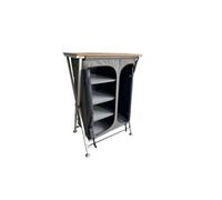 Soplair Penderie Borneo - Wardrobe - 85 x 72 x 15 cm - 10.6 kg - Bamboo, Aluminium, Polyester, PVC - Rustique - Assemblage Nécessaire