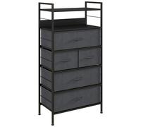 HOMCOM - Commode - Tissu non tissé (100 % polyester) - 58x30x120cm - Noir