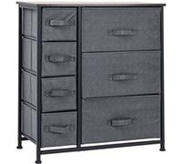 HOMCOM - meuble de rangement - Tissu - 64x30x71cm - Noir
