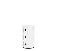 Meuble de rangement Componibili - KARTELL - Recycled Blanc Mat - 3 Tiroirs coulissants