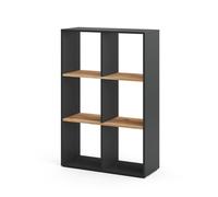 Meuble de rangement cube Karree, 72x107.8cm, Anthracite/chêne doré, Vicco