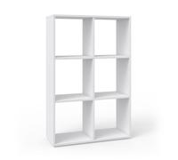 Vicco Meuble de Rangement Cube Karree, Blanc, 72x107.8cm | adapté au rangement et à la séparation des espaces de vie