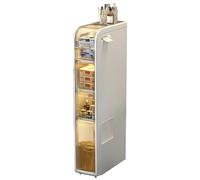 Meuble de Rangement d'accent Naturel Placard en Plastique avec tiroirs Transparents et roulettes, Armoire de Salle de Bain pour la Cuisine, Le Couloir, la buanderie, l'entrée ou Le Salon
