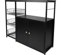 Meuble de rangement de cuisine Plancher multifonctionnel debout Sideboard Micro-ondes Organizer Rack Pot pour salle à manger vie