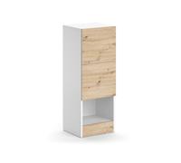 Meuble de rangement de salle de bain Alf, 35x92cm avec 2 tiroirs, Blanc, Blanc, Vicco