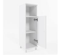 Meuble de rangement de salle de bain Fynn, 30x95cm, Blanc, Blanc, Vicco