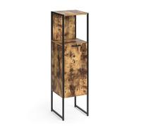 Vicco Meuble de Rangement de Salle de Bain Fyrk, Chêne Rustique/Noir, 33 x 120.4 cm