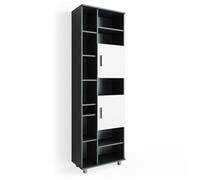 Vicco meuble de rangement de salle de bain Ilias, blanc/anthracite, 60 x 190 cm