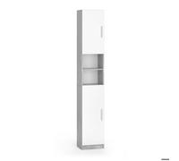 Vicco Meuble de Rangement de Salle de Bain Luis, Béton/Blanc, 32 x 190 cm