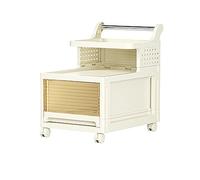 Meuble de Rangement de Salle de Bain Mobile et Fin, étanche, avec poignée et tiroirs, idéal pour Les Petits espaces et Les recoins, organisez efficacement Votre Salle de Bain.