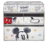 ARDITEX WD13694 Organisateur en bois 62 x 30 x 60 cm avec 6 paniers de rangement Disney Mickey
