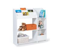IDMarket Meuble de rangement Emma – Étagère et bibliothèque enfant en bois blanc