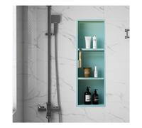 Meuble de rangement en acier inoxydable pour salle de bain - Porte-carreaux intégré avec compartiment à mouchoirs pour salle de douche Vert 30 x 90 cm - Design compact