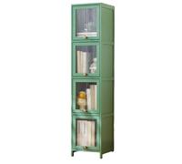 Meuble de rangement en bambou avec étagères transparentes pour la maison, le bureau et la cuisine, grande étagère sur pied en lin, 30 x 32 x 139 cm