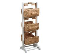 Meuble de rangement en bois et jacinthe