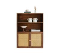 Meuble de Rangement en Bois Massif, avec étagères Ouvertes, Petit Buffet décoratif modulable, idéal for Les Cuisines, Les Coins café et Les Garde-Manger.(Style 1)