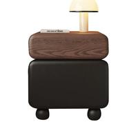 Meuble de Rangement en Bois Massif, Table de Chevet contemporaine, Table de Nuit Polyvalente adaptée aux Chambres à Coucher, Salons et Coins canapé, au Style Vintage.(A,45cm(17.71in))