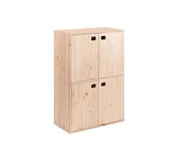 - Meuble de rangement en pin 4 portes Dinamic