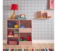 Meuble de rangement enfant 3 étagères 2 espaces de rangement tobias rose TU