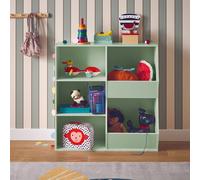 Meuble de rangement enfant 3 étagères 2 espaces de rangement tobias vert TU