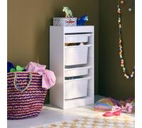 Meuble De Rangement Enfant 4 Bacs De Rangement Blanc TU