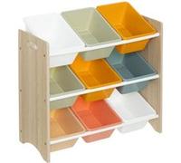 Atmosphera Meuble de rangement enfant Iduna – 9 bacs plastique 60x64 cm multicolore