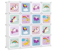 Meuble de rangement enfant - SONGMICS - 16 cubes - Armoire modulable avec portes