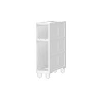 Meuble de rangement étroit à 4 niveaux pour salle de bain avec tiroirs en plastique compact pour petits espaces 14 cm de large.