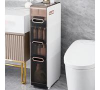 Meuble de rangement étroit pour salle de bain - Organiseur vertical fin avec tiroirs modernes en plastique pour des solutions de petit espace - Design élégant et peu encombrant