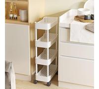 Meuble de rangement fin et étanche pour salle de bain avec 5 tiroirs - Économie d'espace - Blanc - 25 cm de large