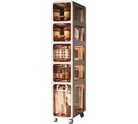 Meuble de rangement fin pour papier toilette avec tiroirs et roulettes en plastique transparent pour les petits espaces, assemblage facile, grande capacité, parfait pour l'organisation de la salle de