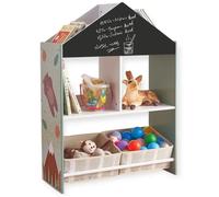 Meuble De Rangement - Ginger Home Forest - Étagère Avec Tableau Noir - Design Maisonnette - 62,4x26,5x90 Cm