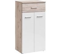 Meuble de Rangement "Gustavo" 114cm Naturel & Blanc Beige G