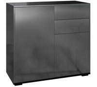 Meuble de rangement HOMCOM buffet commode avec 2 tiroirs et 2 placards à portes, étagères réglables - 79x36x74cm - noir