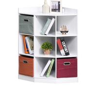 Meuble de rangement - HOMCOM - d'angle enfant unité 9 niches 3 tiroirs non tissé - MDF - blanc