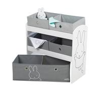 Meuble de rangement jouets avec 5 bacs en toile miffy TU