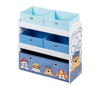 Meuble de rangement jouets avec 5 bacs en toile paw patrol TU