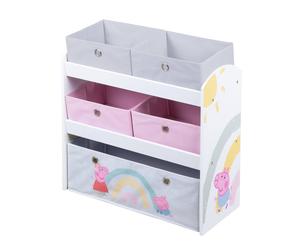 Meuble De Rangement Jouets Avec 5 Bacs En Toile Peppa Pig Peppa Pig TU