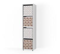 Meuble de rangement Ludus, 142.5x36.2cm avec 2 boxes pliants opt.1, Blanc, Vicco 37945