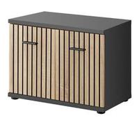 Meuble de Rangement "Marco" 60cm Naturel & Gris Beige G