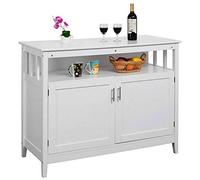 Meuble de rangement moderne blanc pour cuisine, buffet, table de serveur, buffet, salle à manger, bois MDF, pin, 114,3 x 50,8 x 91,4 cm (L x l x H)