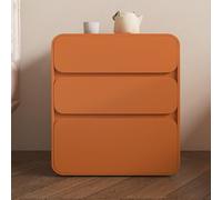 Meuble de rangement moderne en bois avec 3 tiroirs, poisson en cuir blanc, pas de montage nécessaire, élégant meuble de rangement au sol, pour salon et chambre à coucher