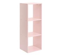 Meuble de rangement modulable 3 cases Rose 32x30x95 cm