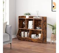 Meuble de rangement multifonction pour enfants - Bibliothèque et étagère à jouets en bois - 5 compartiments spacieux - Idéal chambre, salle de jeux, crèche, maternelle, couloir - Couleur rétro